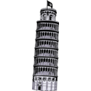 download Leaning Tower Of Pisa clipart image with 225 hue color