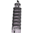 download Leaning Tower Of Pisa clipart image with 270 hue color