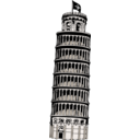 download Leaning Tower Of Pisa clipart image with 0 hue color