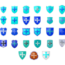 download The Coat Of Arms clipart image with 180 hue color