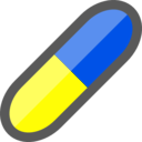 download Simple Pill Icon clipart image with 90 hue color