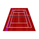 download Tennis Court clipart image with 270 hue color