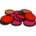 download Coins 3 clipart image with 315 hue color