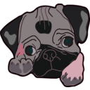 download Cute Pug clipart image with 315 hue color