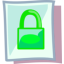 download File Locked clipart image with 90 hue color