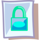 download File Locked clipart image with 135 hue color