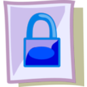 download File Locked clipart image with 180 hue color