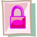 download File Locked clipart image with 270 hue color