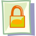 download File Locked clipart image with 0 hue color