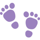 download H Foot Print clipart image with 45 hue color