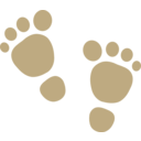 download H Foot Print clipart image with 180 hue color
