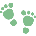 download H Foot Print clipart image with 270 hue color