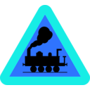 download Train Roadsign clipart image with 180 hue color