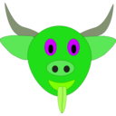 download Bull clipart image with 90 hue color