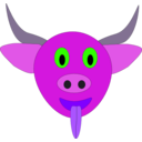 download Bull clipart image with 270 hue color