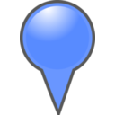 download Blue Map Marker clipart image with 0 hue color