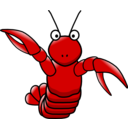 download Cartoon Lobster clipart image with 0 hue color