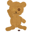 download Canvas Teddy Bear clipart image with 0 hue color