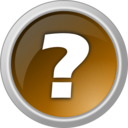 download Question Button clipart image with 180 hue color
