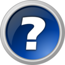 download Question Button clipart image with 0 hue color