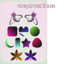 download Honeycombed Shapes clipart image with 270 hue color