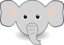 Funny Elephant Face Cartoon