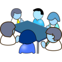 download Meeting clipart image with 180 hue color