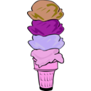 download Fast Food Desserts Ice Cream Cone Quad clipart image with 270 hue color