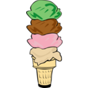 download Fast Food Desserts Ice Cream Cone Quad clipart image with 0 hue color