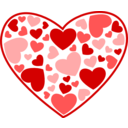 download Heart Of Hearts clipart image with 0 hue color