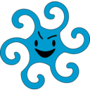 download Blue Star Evil Monster clipart image with 0 hue color