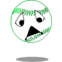 download Sad Baseball clipart image with 135 hue color