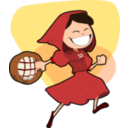 download Little Red Riding Hood clipart image with 0 hue color