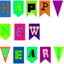 download New Year Flags By Rones clipart image with 90 hue color