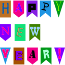 download New Year Flags By Rones clipart image with 270 hue color