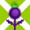 download Scottish Thistle And Flag clipart image with 180 hue color