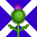 download Scottish Thistle And Flag clipart image with 0 hue color