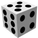 download Dice clipart image with 0 hue color