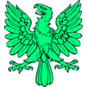 download Eagle Displayed clipart image with 90 hue color