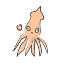 download Loving Squid clipart image with 90 hue color