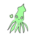 download Loving Squid clipart image with 180 hue color