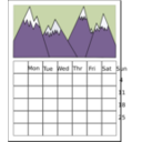 download Calendar clipart image with 225 hue color