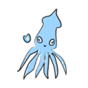 download Loving Squid clipart image with 270 hue color