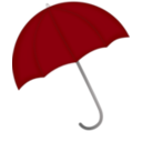 download Red Umbrella clipart image with 0 hue color