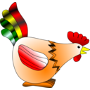 download Rooster clipart image with 0 hue color
