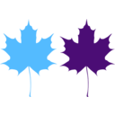 download Maple Leaves clipart image with 180 hue color