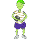 download Boy With A Ballon clipart image with 45 hue color