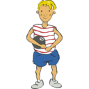 download Boy With A Ballon clipart image with 0 hue color