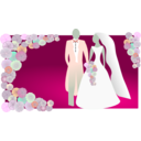 download Bride And Groom clipart image with 135 hue color