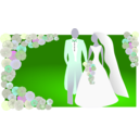 download Bride And Groom clipart image with 270 hue color